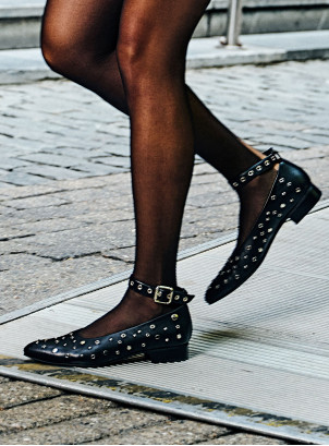 Ballerina Cuero Mujer