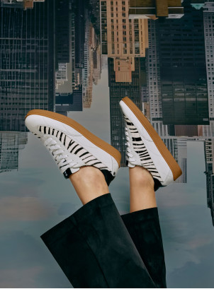 Zapatilla Cuero Mujer