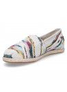 Alpargata de mujer multicolor con taco plano de 1,7 cm.