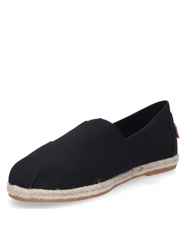 Alpargata textil negra, opción cómoda y fresca para verano.