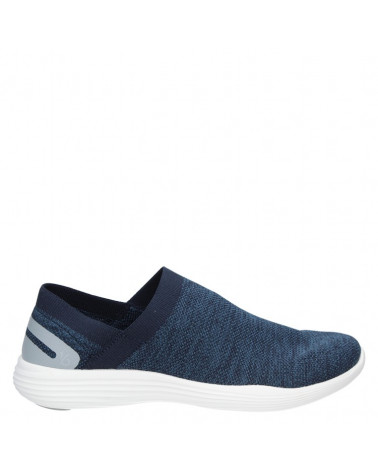 zapatilla azul para mujer, textil sintético, diseño suave y adaptable