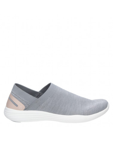 material textil y sintético de zapatilla gris para mujer