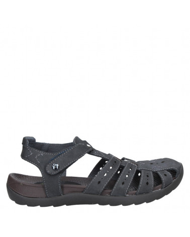 Calzado casual azul de cuero para mujer, resistente y cómodo para el verano.