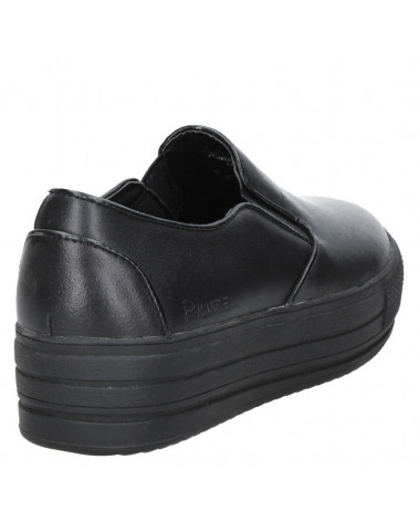 Zapato de cuero negro colegial para niña, duradero y confortable.