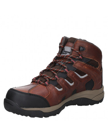 Calzado de cuero café, certificación CESMEC, ideal para tareas exigentes.