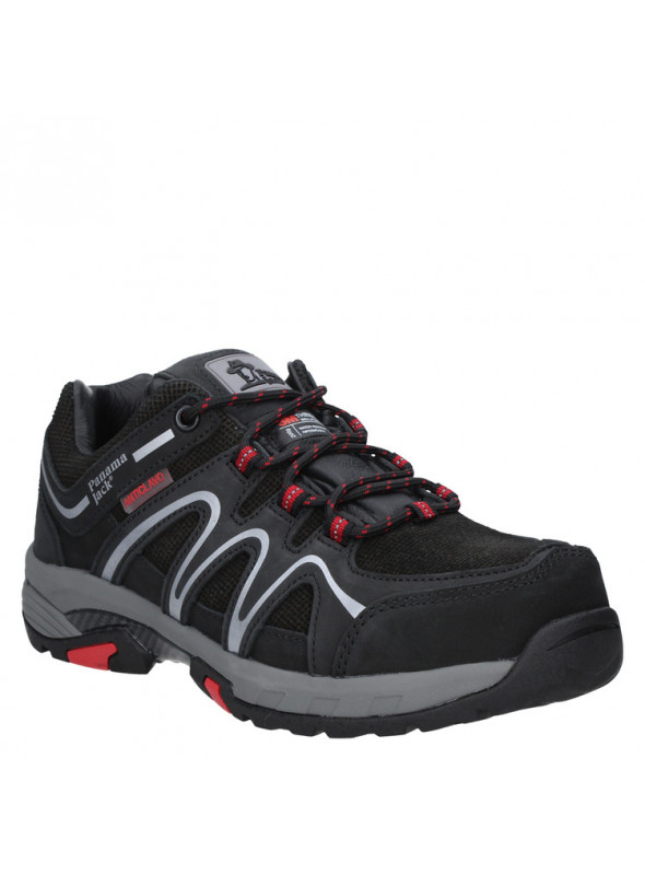 Zapato de hombre negro, estilo utilitario outdoor, combina con ropa casual y deportiva, adecuado para excursiones.