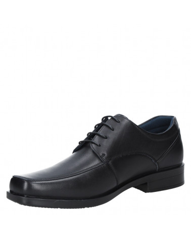 Calzado de vestir para hombre en cuero negro con plantilla FOOT PILLOW.