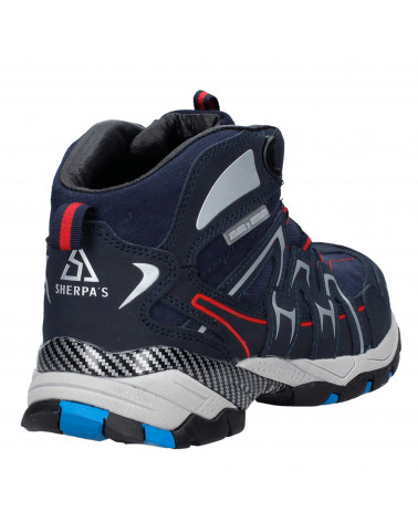 Calzado azul de seguridad masculino, combina comodidad y estilo deportivo, adecuado para uso diario casual.