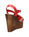 Sandalia Mujer B192 Pollini rojo