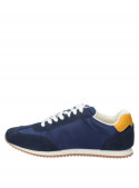 Zapatilla azul de hombre con punta redonda y caña de 4 cm, ligera y confortable.