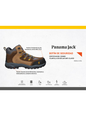 Zapato de seguridad Hombre A926 Panama Jack beige