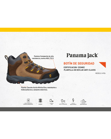 Zapato de seguridad Hombre A926 Panama Jack beige
