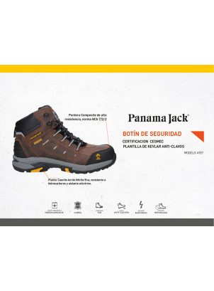 Zapato de seguridad Hombre A927 Panama Jack cafe