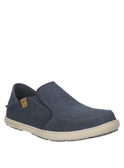 Zapato textil azul para hombre, diseño práctico y cómodo, adecuado para paseos urbanos y eventos informales.