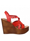 Sandalia Mujer B192 Pollini rojo