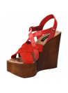 Sandalia Mujer B192 Pollini rojo