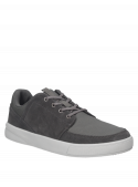 zapatilla informal gris de cuero/sintético para hombre, suave y adaptable al pie.