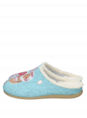 Pantuflas azules para niña con plantilla extraíble y lavable.