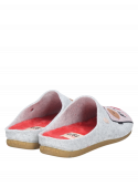 Pantuflas grises para mujer con plantilla extraíble y lavable en frío.