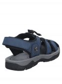 Sandalia azul de PU para hombre, estilo casual, versátil para diversas ocasiones veraniegas.
