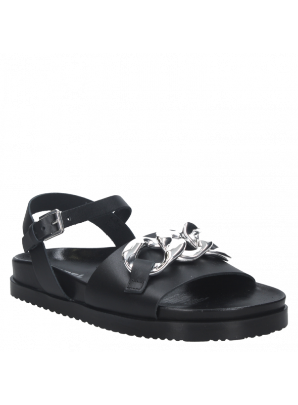 Sandalia Zappa D503 en cuero café, estilo casual, ideal para ocasiones informales.
