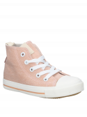 zapatilla textil rosada, estilo casual para niñas activas.