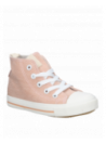 zapatilla textil rosada, estilo casual para niñas activas.