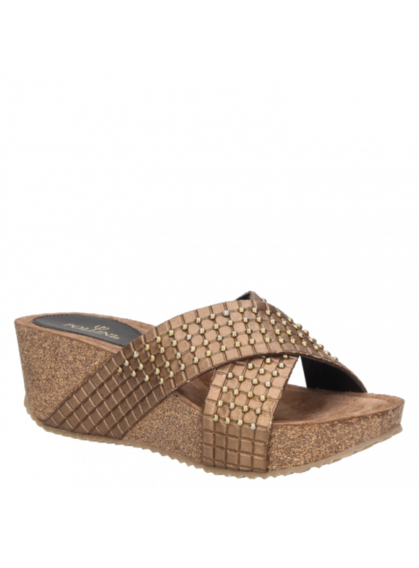 Sandalia Mujer D289 Pollini bronce