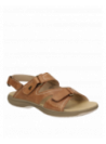 Calzado femenino de cuero café, sandalia informal, ideal para un estilo relajado y cómodo.