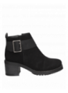 Botín de mujer negro con forro de pu/textil, taco de 6.5 cm, versátil y moderno.