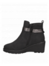 Botín negro de mujer con diseño estiloso, caña de 13.5 cm y forro de pu/textil, perfecto para outfits a la moda.