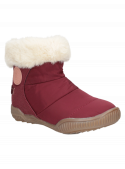 Botín burdeo de niña con interior térmico y estilo casual, brindando calidez y confort en días fríos.