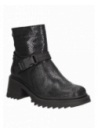 Botín de cuero negro femenino, diseño moderno y cómodo, perfecto para un look casual.
